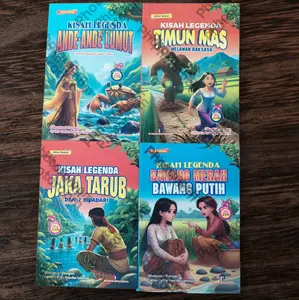 paket 4 buku kisah legenda ande-ande lumut, kisah legenda timun mas, kisah legenda Jaka Tarub, dan bawang merah bawang putih original 128 halaman