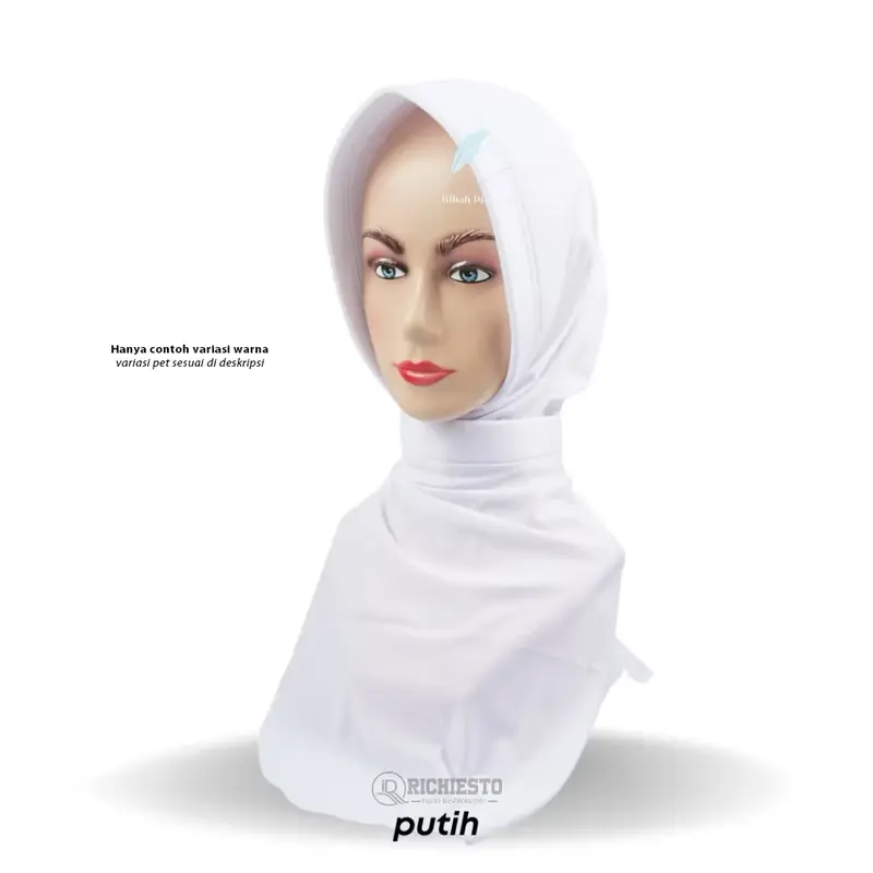 Hijab Dinas Pet Anti Tembem Polwan PNS Bhayangkari Persit Perawat Spandek Sutera Premium Kerudung Instan Busa Khimar Tebal Muslim 6