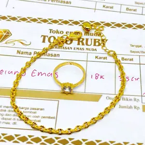 [FREE CINCIN] Gelang Nuri Ukir Perhiasan Cantik Anti Luntur Dan Tahan Lama