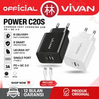 Gambar Vivan Power C20S / C20C / C20L Charger PD USB-C 20W 3A With Kabel Cable Data Type-C / Lightning New C20 - C20S Type C, Hitam dari Liem Group Kota Administrasi Jakarta Barat 1 Tokopedia