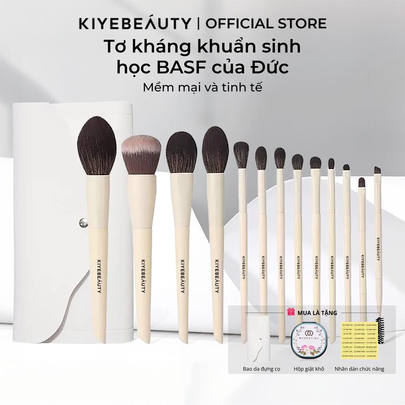  Bộ Cọ Trang Điểm Cá Nhân 13 Cây KIYE Cao Cấp Lông Mềm mại Tiện Lợi Kèm Túi Đựng 