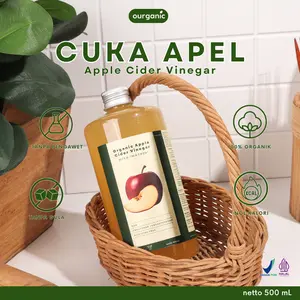 OURGANIC Cuka Apel Organik dengan Inang 500ml / Apple Cider Vinegar with Mother