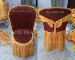 Sarung Kursi Plastik Napoli Tipe 101 dengan Kain Abutay & Busa plus Pita Belakang