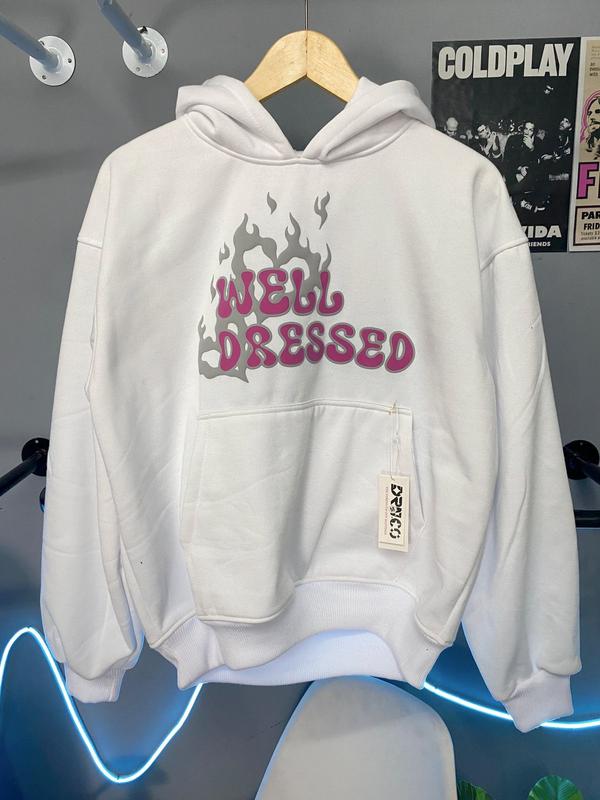 Hoodie Boxy Well Dressed Print Foaming And Gliter Aksen DRN x MON design 6