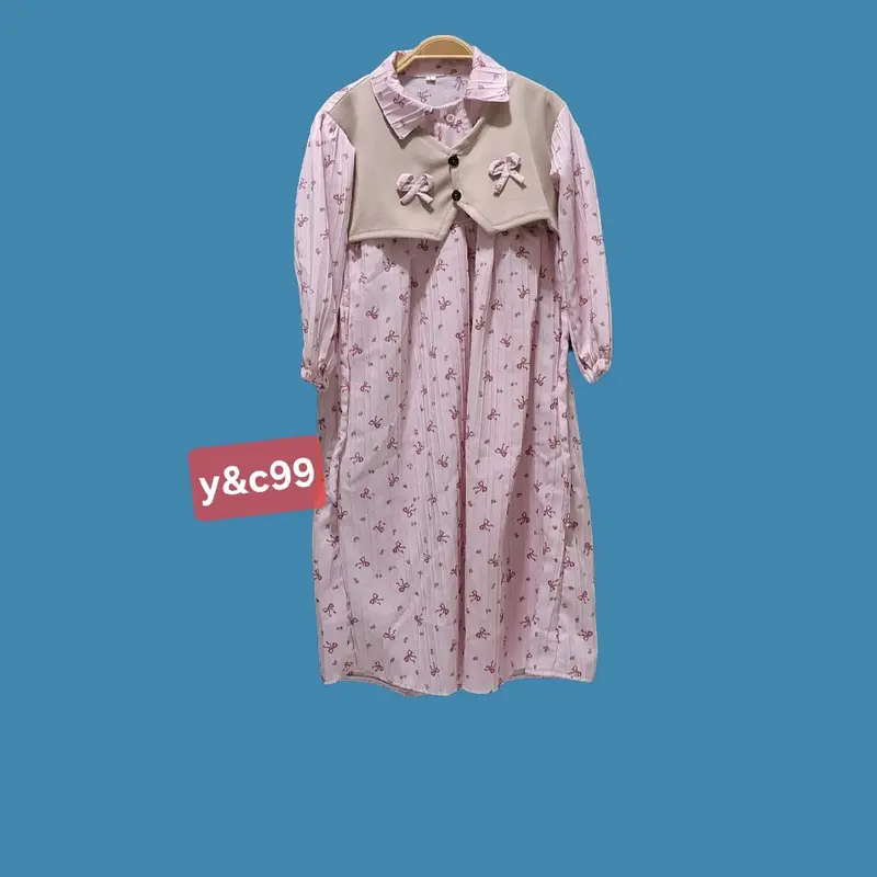 Gamis Anak Milenia Mix Rompi Pita Perempuan Usia 1-10 Tahun Baju Dress Lembut Muslim Nyaman Cantik Syari - Pilihan Modis dan Nyaman - Jilbab 3