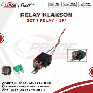 Relay Klakson, Lampu Tembak, Projie Biled 4 Kaki 12v 80A Plat Tembaga - SR1