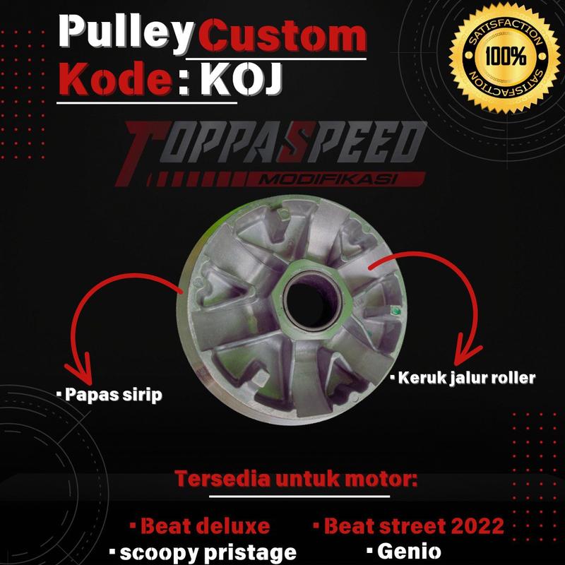 KODE (KOJ) PULLEY CVT CUSTOM 1 SET PART ORIGINAL GENIO/BEAT DELUXE/BEAT STREET 2021/SCOOPY NEW 2021 3