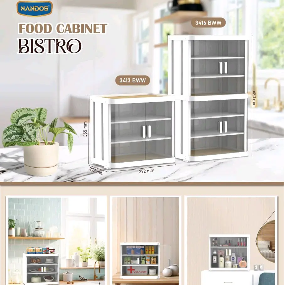 LEMARI SERBAGUNA PREMIUM MURAH SUSUN 3 FOOD CABINET BISTRO