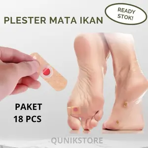 18Pcs Plester Mata Ikan / Obat Kutil / Kapalan / Foot Corn Remover / Callus - Kemasan Pack isi 18 Plaster Perawatan Kulit Wanita Pria