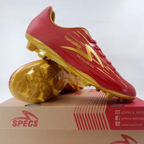 Sepatu Bola Specs Accelerator Lightspeed Reborn FG - Maroon Red / Sepatu Bola Pria / Wanita UNISEX 4