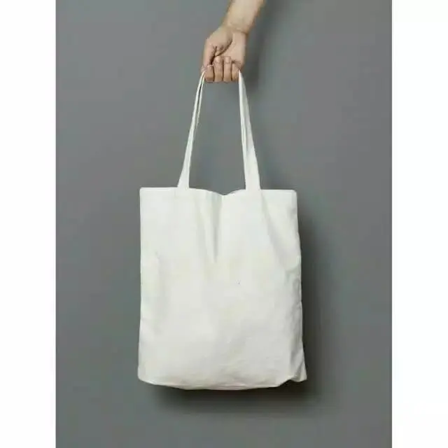 Tas Kanvas 28x36 cm - Resleting didalam - Tas Custom - Min order 50 pcs - tali 60 cm - Tas Belanja