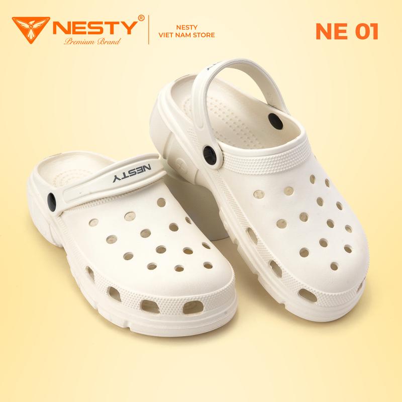 NE01 tặng 10 sticker Dép Sục Nam Nữ NESTY Kiểu Dáng Basic | Đế Cao Mềm Chống Trượt
