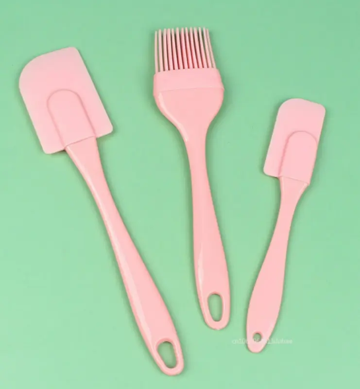 Spatula set silicone isi 3 pcs/Alat baking 1 set isi 3 pcs/ Peralatan backing bahan Silikon 7