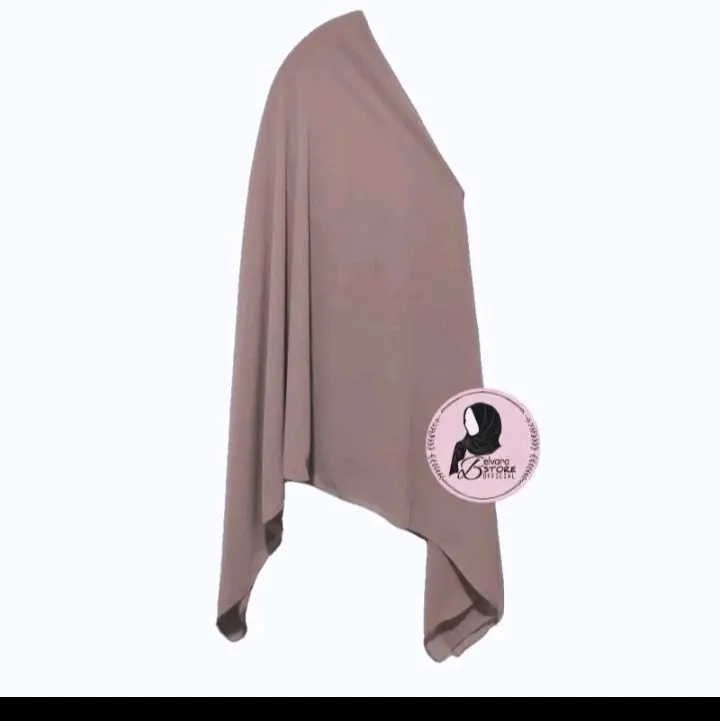Segi empat zipper ceruty babydoll | khimar zipper resleting | segi empat instan