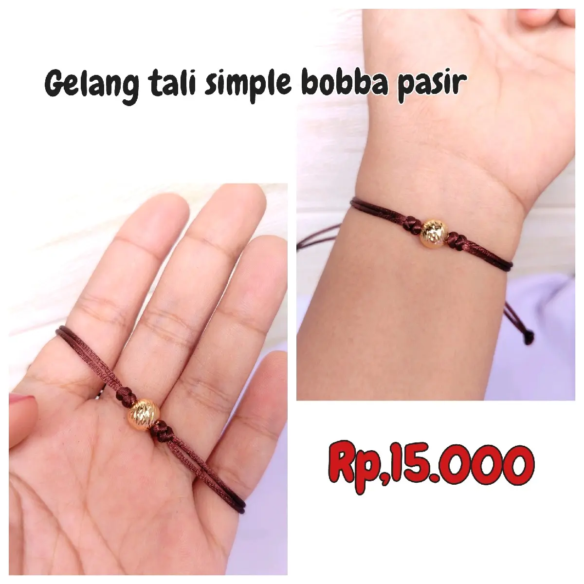 gelang tali simple bobba 1 awet di pakai harian Aksesoris Bracelets