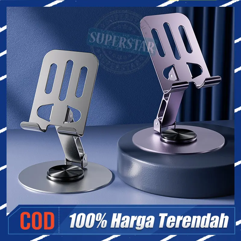 Holder HP Besi Metal Rotasi 360 Derajat Besi Phone Stand 0