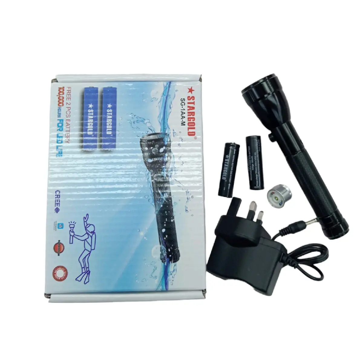 First delivery STAR GOLD (SG-2AA)(SG-1AA) TORCH LIGHT ORIGINAL JAPAN LIGHT WATERPROOF Lighting Portable