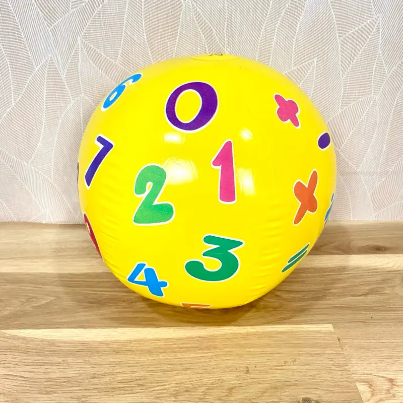 MAINAN BOLA PANTAI ANAK (SNI) BOLA KARET ANAK MOTIF ANGKA - MAINAN BOLA PANTAI ANAK ANAK 3