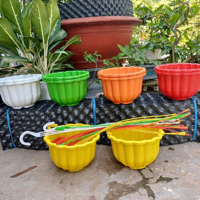  10 cái chậu bí treo to  22×14   loại 1 tặng kèm móc treo 