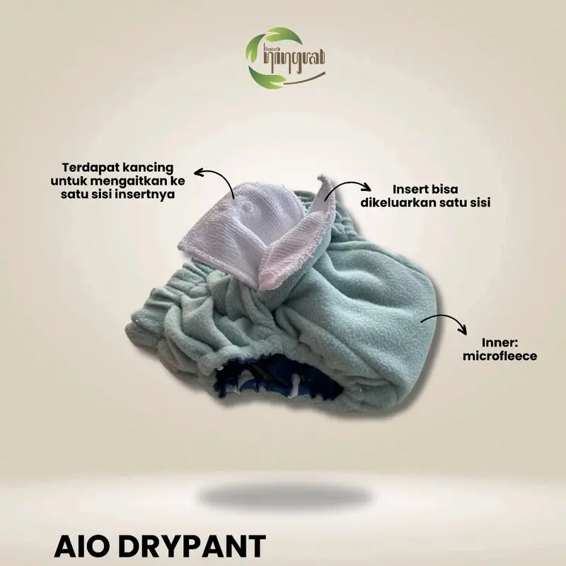 Popok Bayi Cuci ulang Aio ningrat Drypant  Reguler san Jumbo popok kain Bayi Clody Diaper Clodi 7
