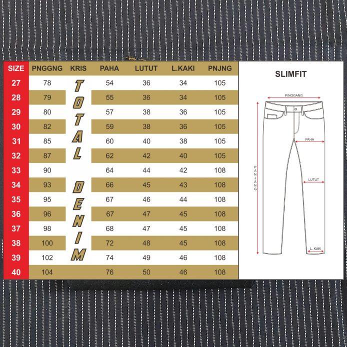 new denim selvedge acc raw denim TOTAL DENIM celana jeans Pria Panjang