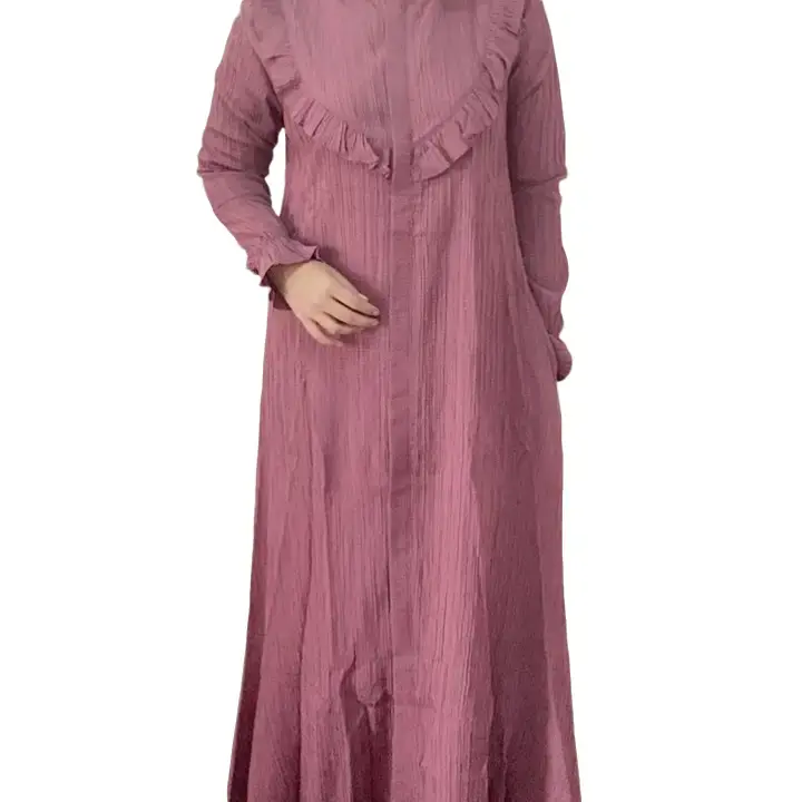 Gamis bahan knit premium bahan melar Muslim Wanita Dress Panjang Wudhu Basic Maxi