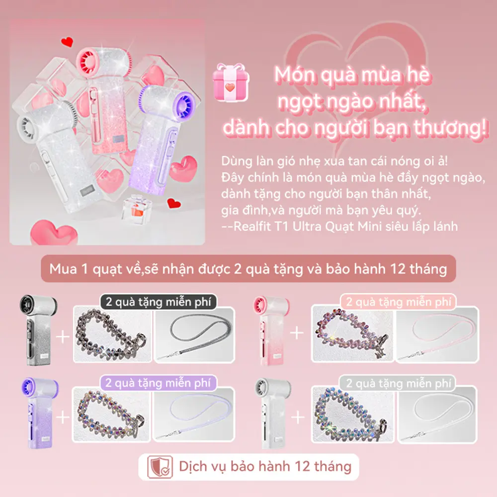 【Qùa tặng】Realfit T1Ultra Quạt Cầm Tay Tốc Độ Cao,Có Thể Điều Chỉnh 199 Tốc Độ, Màn Hình LED,Type-C Có Thể Sạc Lại, Có Dây Đeo Buộc, Thích Hợp Sử Dụng Ngoài Trời, Đi Kèm Với Dây Đeo Đá Miễn Phí | BigBuy360 - bigbuy360.vn