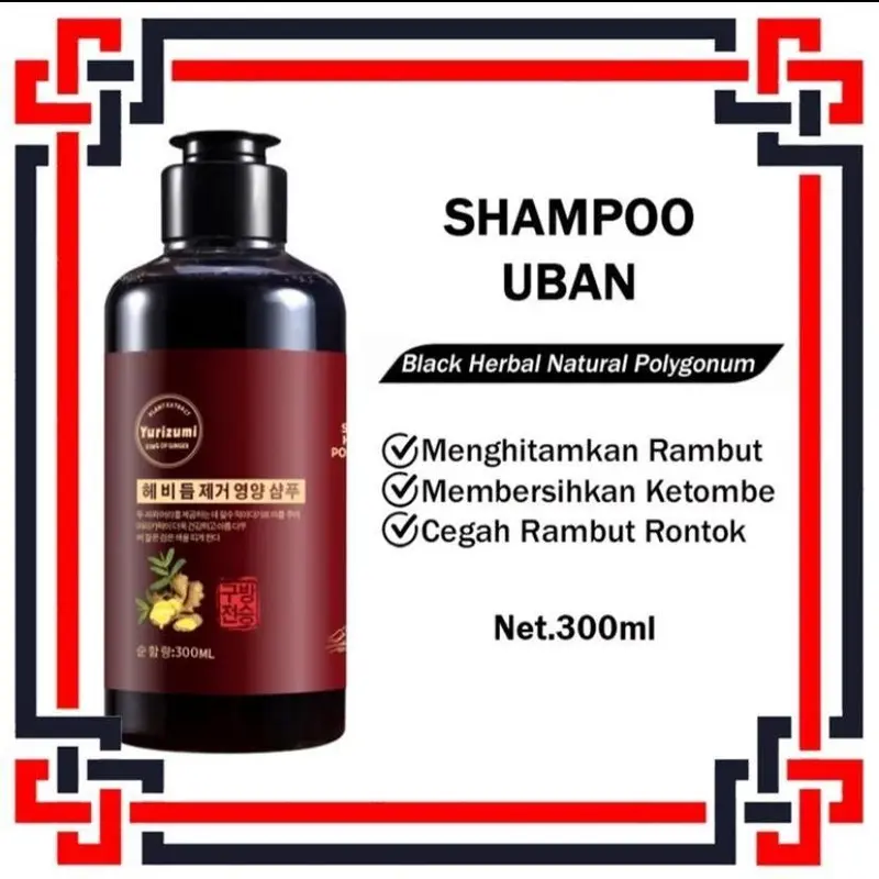 VIRAL DAN TERBARU! SHAMPO Black Herbal Natural Penyamar Rambut dan Penghilang Uban Permanen Usia Muda 300 ml - COD (Bayar Di Tempat) 1