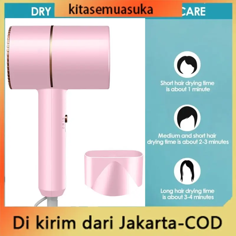 Pengering rambut cahaya biru ion negatif pengering rambut portabel daya rendah perawatan rambut pengeringan cepat 0