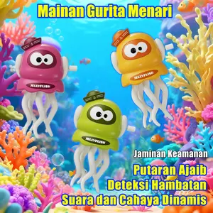 1-7 Tahun Mainan boneka gurita menari ubur ubur bergerak berjalan joget cumi goyang mainan Mainan Penghilang Stres Gurita Berputar