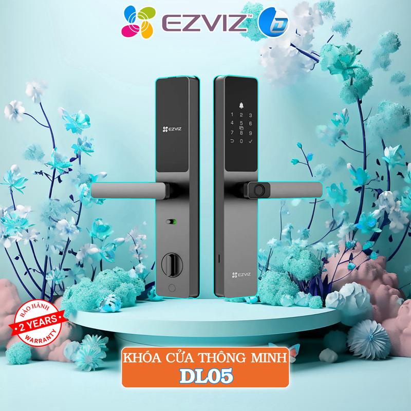 Bao lắp Đặt - Khóa cửa thông minh wifi Ezviz DL05, vân tay, cảm ứng, mật mã, thẻ, chính hãng hoachongdoan k hoá chống tr ộ m