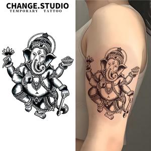 Hình xăm tạm thời, Thiết kế hình xăm thần voi Kinh Thánh năm câu, Không thấm nước và chống cọ xát, Kéo dài trong 15 ngày, Được làm bằng tiếng Thái. Miếng Dán Hình Xăm