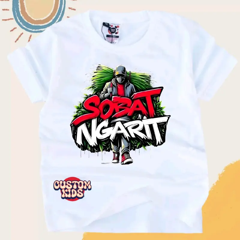 (FREE NAMA) Kaos anak pakaian anak sobat ngarit 3
