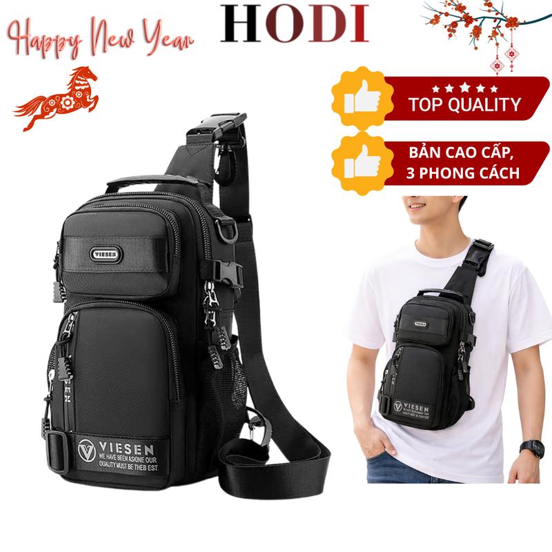  Túi đeo chéo nam 3 phong cách  BẢN NÂNG CẤP : Đeo Chéo Đeo Hông Đeo Balo - Chống Nước Hiệu Quả phù hợp mọi phong cách HODI H062 