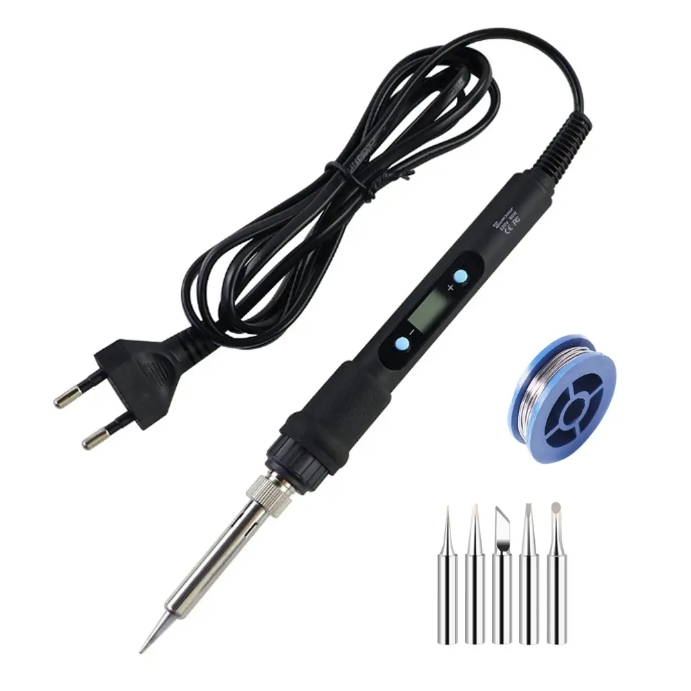 80W Electric Soldering Iron Kit Set Digital Temperature Adjustable Welding Tool Solder Tin With Iron Tips Repair Tools