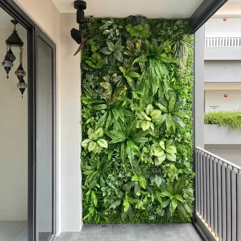 (beli 1 gratis 1)Rumput Dinding Sintetis Daun Hias Sintesis Dekorasi Dinding Artificial Rumput Plastik Ukuran 40x60cm - Anggur grass rumput  taman  rumah 5