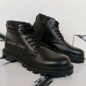 Sepatu PDH SECURITY Mengkilat Dan Doff Terbaru 2024 Round Toe Hak Datar (1 cm atau kurang) Shoes Boots paspampres pantofel sintetis fleksibel