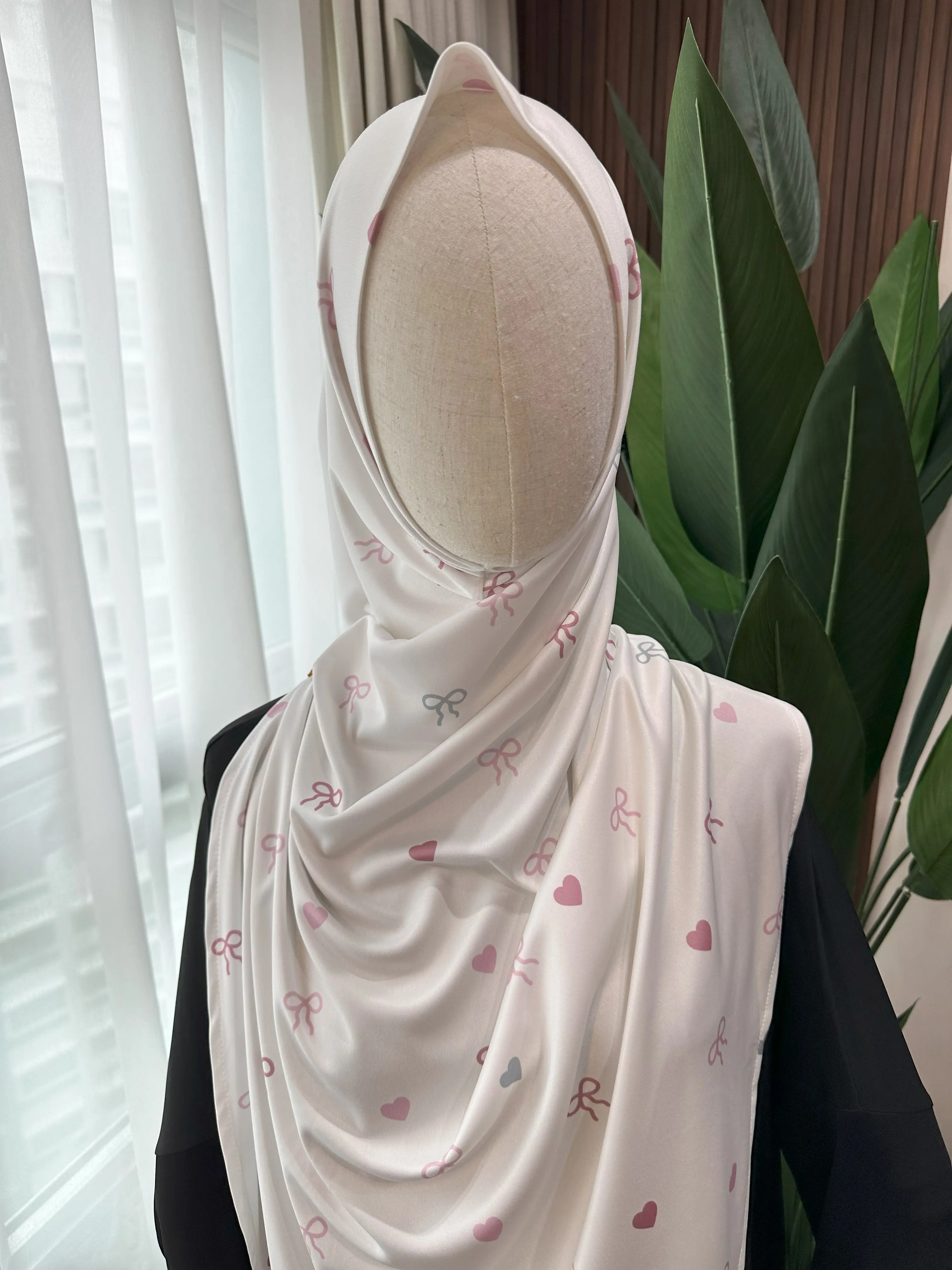 Ribbon Twist Instant Shawl - Hijab for Women