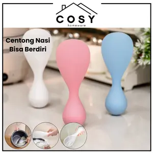 COSY Centong Nasi Bisa Berdiri Tidak Jatuh Anti Lengkat Nasi Tahan Panas Tebal Sodok Penanak Nasi Alat Saji Rumah Tangga Dapur Peralatan