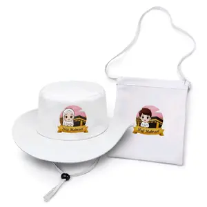 Topi Dan Tas Perlengkapan Manasik Anak TK/Paud dengan Desain Hajj Mabrur untuk Kegiatan Edukasi