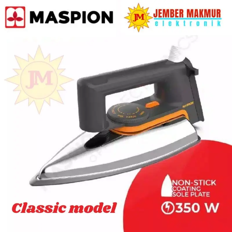 Maspion Setrika HA-110 HA110 Setrika Listrik Stainless Grey MASPION setrika maspion classic gosokan setrikaan maspion seterika maspion ha 110