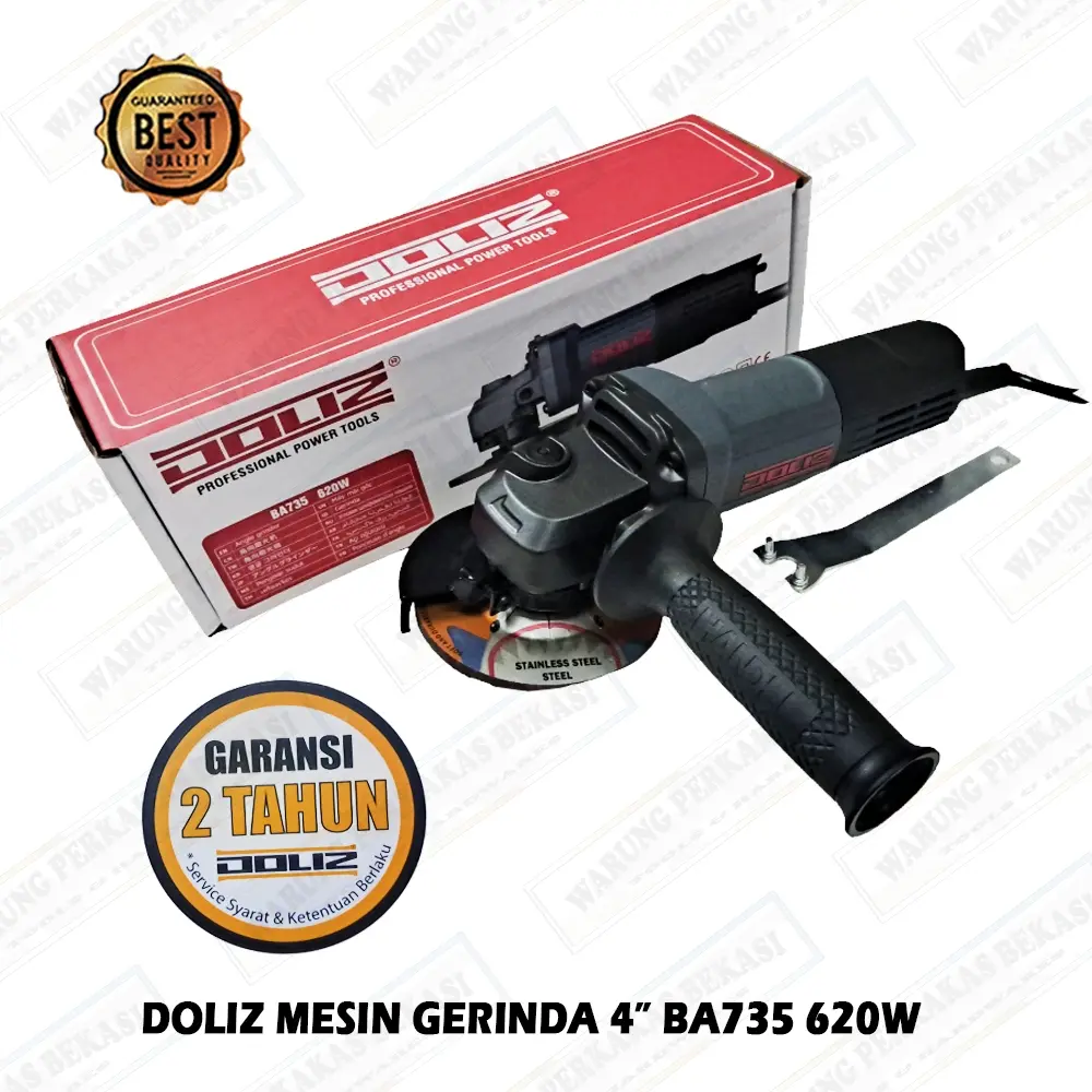NEW!!! DOLIZ Mesin Gerinda Listrik Angle Grinder Tangan / Gurinda Listrik Potong Poles 4 Inch BA735