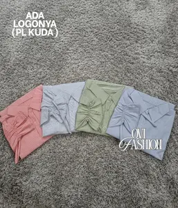 Kemeja Stripe PL  Wanita Lengan Karet | Kemeja Bergaris Casual & Formal