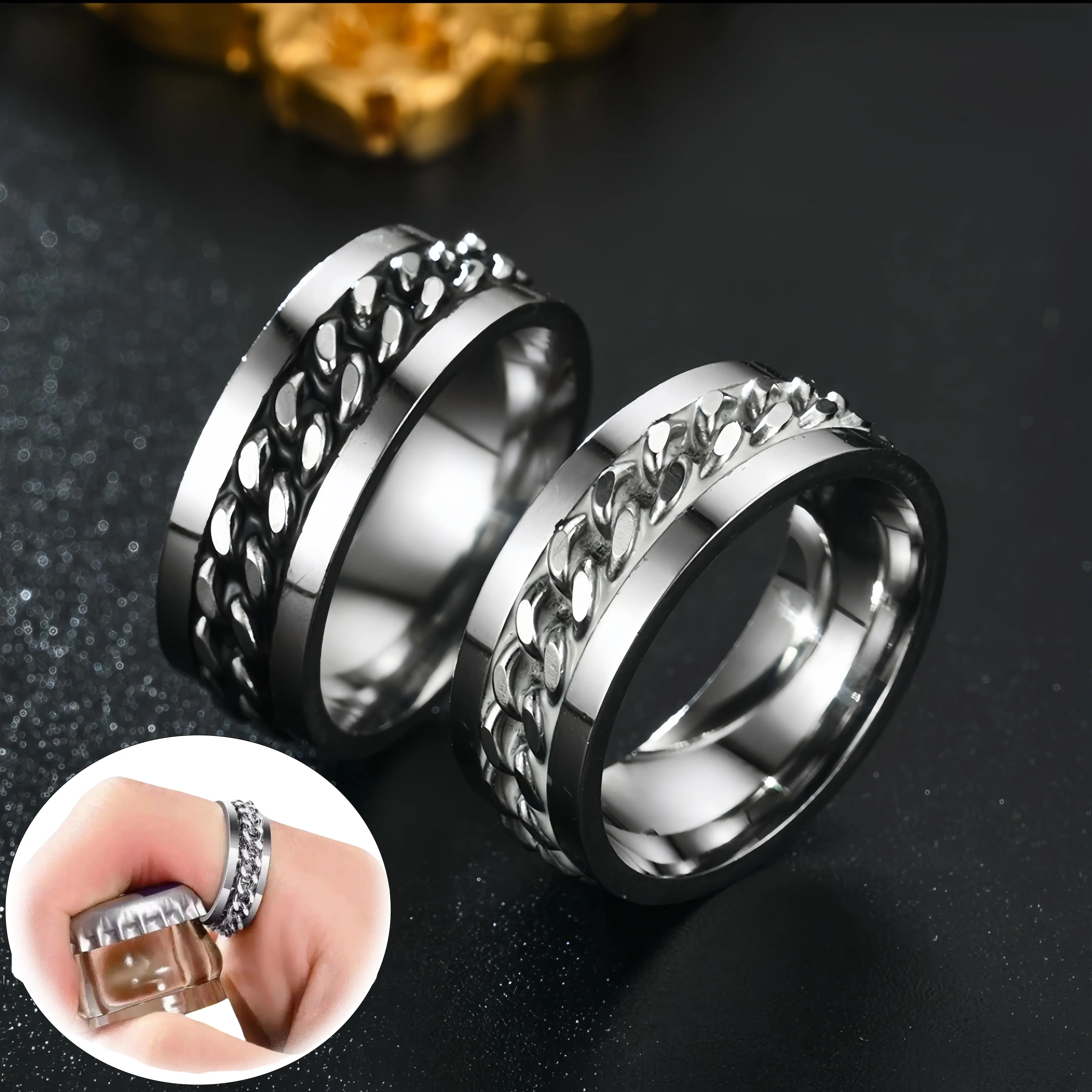 Nhẫn Dễ Phối Đồ Thời Trang Phong Cách Hàn Quốc, Dành Cho Phụ Nữ Và Nam Giới, Cá Nhân Hóa, Phong Cách Hip Hop, Nhẫn Ngón Trỏ Của Nam Giới  Women