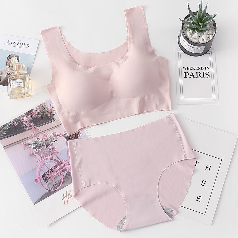 Bra Seamless Pakaian Dalam Wanita BH Tipis Busa Bra Pink gaya Jepang Bahan adem Nyaman 6