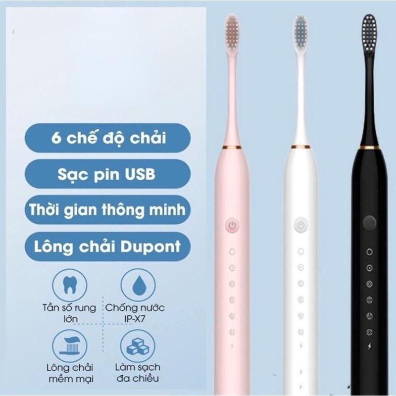 Bàn Chải Đánh Răng Điện X3 Pro Thông Minh Đa Năng Nâng Cấp Công Nghệ Sonic 3…