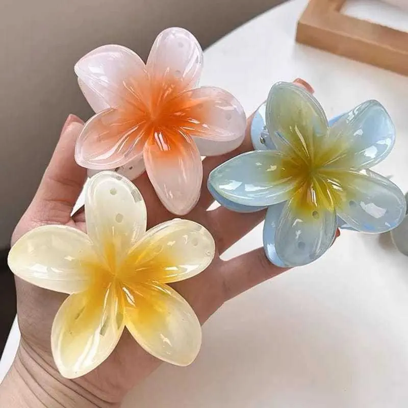 Jepit Rambut Bunga Kamboja Jepitan Rambut Cantik Model Bunga Kamboja 0