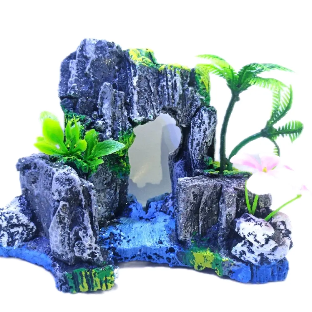 Hiasan Aquarium Tebing / tebuat dari bahan resin/ Ornament Aquarium/ Tebing Gua/ Kualitas Premium