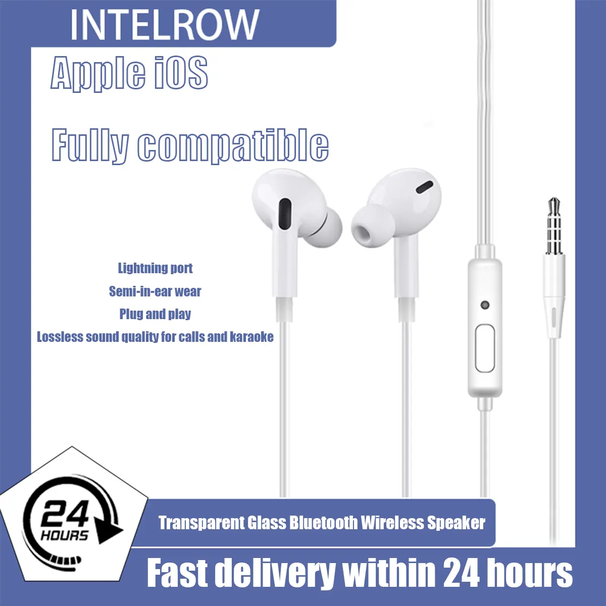 Stereo earphone U19 macaron color 3.5MM Jack High Bass Wired Earphone With Microphone