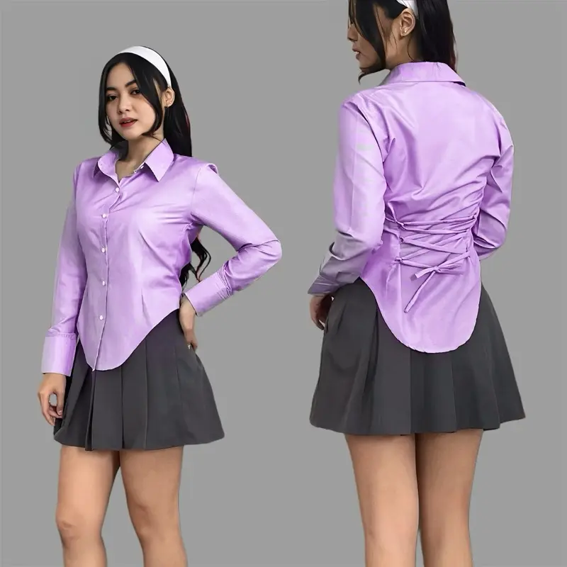 Selena Fitted Shirt | Shirt Wanita Ngantor | Atasan Wanita Kemeja | Kemeja Fitted Cewek 2